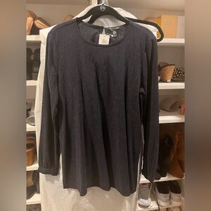 Eileen Fisher Navy Round Neck Top